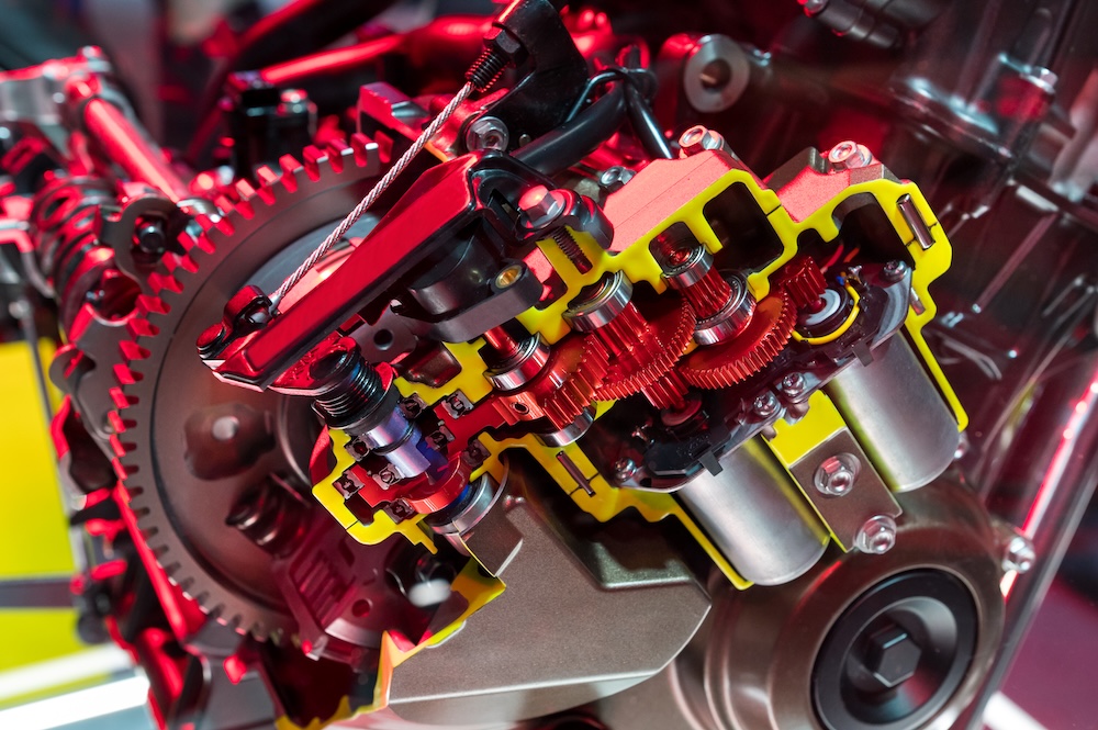 inside a motor engine